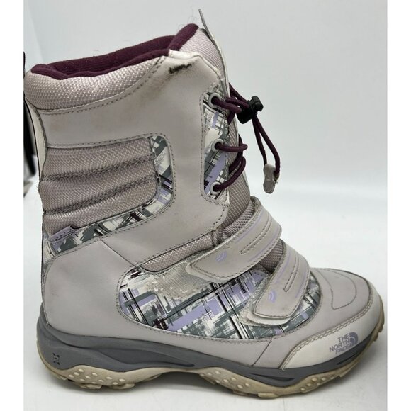 The North Face Girls Winter Snow Boots Size 4 Gray Toggle Waterproof Outdoors - Picture 10 of 16